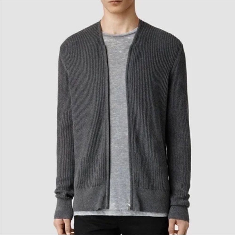 All Saints beige Cardigan zip Sweater, M